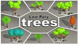 Low Poly Trees | Cinema 4D Tutorial