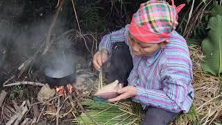 63 year old woman decided to build a small house next to a big rock@YouTube @cnliziqi