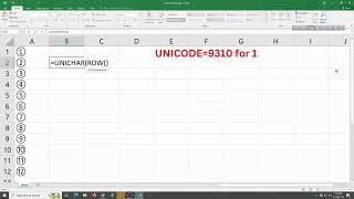 UNICOED #UNICHAR FUNCTION IN EXCEL #excel #excelformula #excellence #itforbigenner #formula