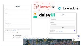 Laravel 10 Login Register with Tailwind CSS and DaisyUI | Custom Login register