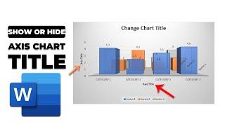 How to show or hide Axis title of chart in word