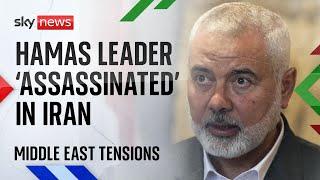 BREAKING: Hamas political leader Ismail Haniyeh killed in Iran