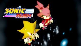 Sonic Rush - Super Sonic & Burning Blaze transformation Full HD 60 fps