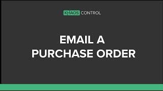 Email a Purchase Order