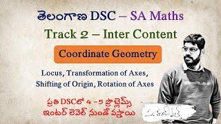 తెలంగాణ DSC – SA Maths - Track 2 - Coordinate Geometry - Locus, Shifting of Origin, Rotation of Axes