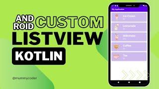 Custom ListView in Android Studio using Kotlin | SIMPLE TUTORIAL FOR BEGINNER