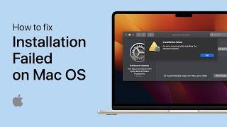 Mac OS - How To Fix “Installation Failed” - Error Occurred While Installing Updates