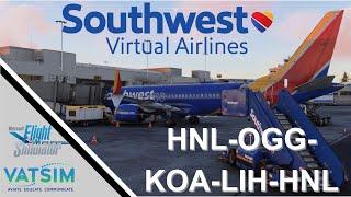 *SVA EVENT* Southwest Island Hopper w/ IFLY MAX  | SVA OPS | HNL-OGG-KOA-LIH-HNL | #msfs2020