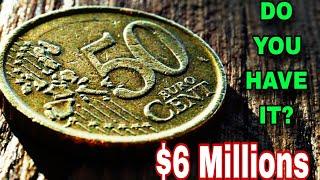 TOP 6 ULTRA RARE 50 EURO CENT COINS WORTH A LOT OF MONEY -COINS WORTH MONEY!