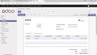 Odoo10 Quotations, Sales Orders, Invoice and Payments