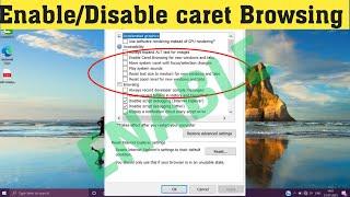 How To Disable Enable Caret Browsing In Windows 11  /10/8/7