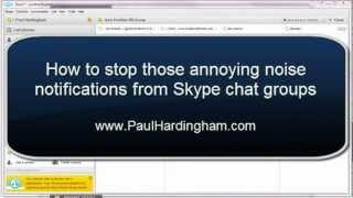 how to stop skype notifications from chat groups