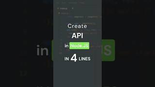 How to create simple APIs in Node JS ? #shorts #nodejs