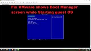 Fix VMware shows Boot Manager screen while Starting guest OS