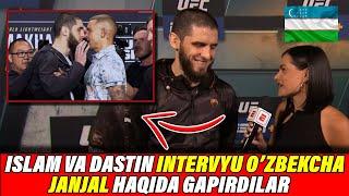 ISLAM VA DASTIN INTERVYU O'ZBEKCHA: JANJAL HAQIDA GAPIRIB BERDILAR! DAXSHAT MMA