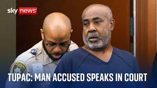 Tupac Shakur: Man accused of 1996 shooting of rapper speaks in US court