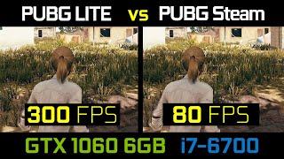 PUBG Lite VS PUBG Steam version | i7-6700 + GTX 1060 6GB [1080p DX11]