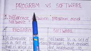 Difference between program and software|program vs software|software vs program|software & program.