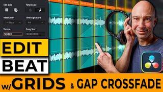 Edit to BEAT Easy with NEW Fairlight GRID & Crossfade Gaps in DaVinci Resolve 18.1 | New Features!