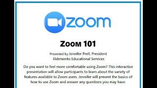 Zoom 101 with Jennifer Prell