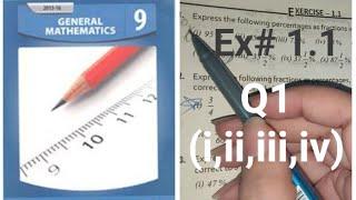 General Math Class 9 Chapter 1 Exercise 1.1 Question 1, 9th class math arts chapter 1 exercise 1.1