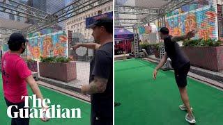 Former cricketer Dale Steyn taught how to bowl after going unrecognised at street event