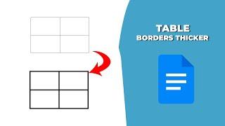 How to make table borders thicker in Google Docs