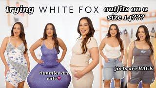 HONEST AF White Fox Haul *on my thick thigh, size 14 bod*