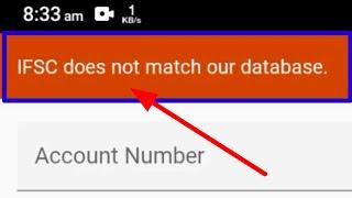 IFSC does not match our database | Invalid IFSC code Problem Solve
