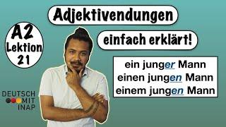 A2- Lektion 21 | Adjektivendungen nach dem unbestimmten Artikel | German Grammar | Adjective endings