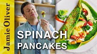 Spinach Pancakes | Jamie Oliver's Meat-Free Meals