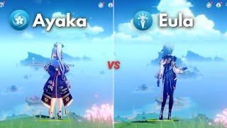 Who is BEST C0 DPS ? Eula vs Ayaka!! [ Genshin Impact ]