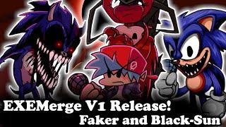 FNF | EXEMerge Demo V1 Release! - Vs Faker and Black-Sun | Mods/Hard/Gameplay |