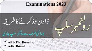 KPK Boards Roll No Slips 2023 | AJK Board Annual Exam Roll Number Slip 2023 | Taleemi Khabrain