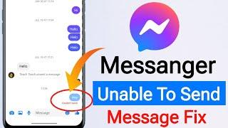 How to Fix Unable to send Message on Messenger Problem || Messenger Unable To Send message problem