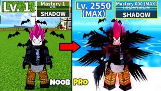 Beating Blox Fruits as Gecko Moria! Shadow + Ghoul v4 Lvl 0 to Max Lvl Noob to Pro in Blox Fruits!