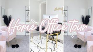 *AFFORDABLE* AESTHETIC HOME OFFICE TOUR 2022 | ALL AMAZON, TARGET, & ETSY FINDS! | Andrea Renee