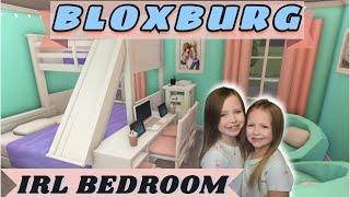 WE BUILT OUR IRL BEDROOM IN BLOXBURG  Laila & Melaina ROBLOX