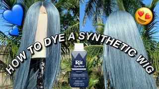 HOW TO DYE $45 SYNTHETIC WIG! | KDiani