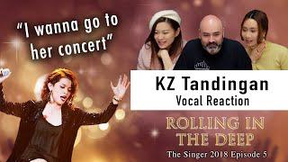 KZ Tandingan Reaction Rolling in the Deep (The Singer 2018 Episode 5)  – Vocal Coach Reacts