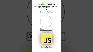 Javascript code to change background color & border radius. #javascript #css3 #cssanimation #js