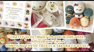 What I Made in One Week | Unboxing Tokyo Treats & Sakura Co Boxes | Amigurumi Tips | Studio Vlog