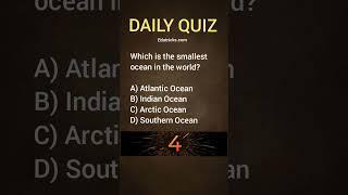 #dailyquiz | Which is the smallest ocean in the world? | #edutricks