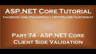 ASP NET Core client side validation