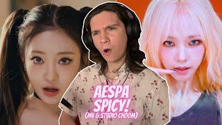 DANCER REACTS TO aespa 에스파 'Spicy' MV & [Be Original] Studio Choom [4k]