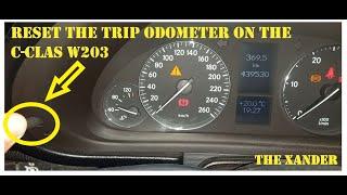 Mercedes c-class how to reset the trip odometer fast.