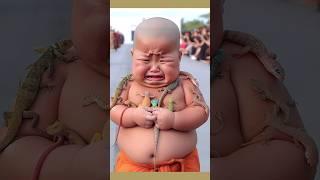 wow so cute little monk so funny  #youtubeshorts #littlemonk #coding