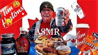 ASMR WHITE SPOT TRIPLE O BACON AND CHEDDAR BURGER AND POUTINE:  "CANADA DAY EH"