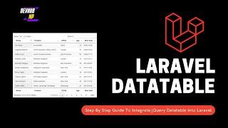 Laravel Datatable | Integrating jQuery Datatable with Laravel