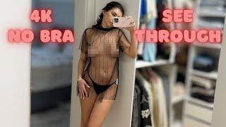 [4K] TRANSPARENT TRY ON HAUL | GET READY WITH ME | CHALLENGE WITH SHEER TOPS